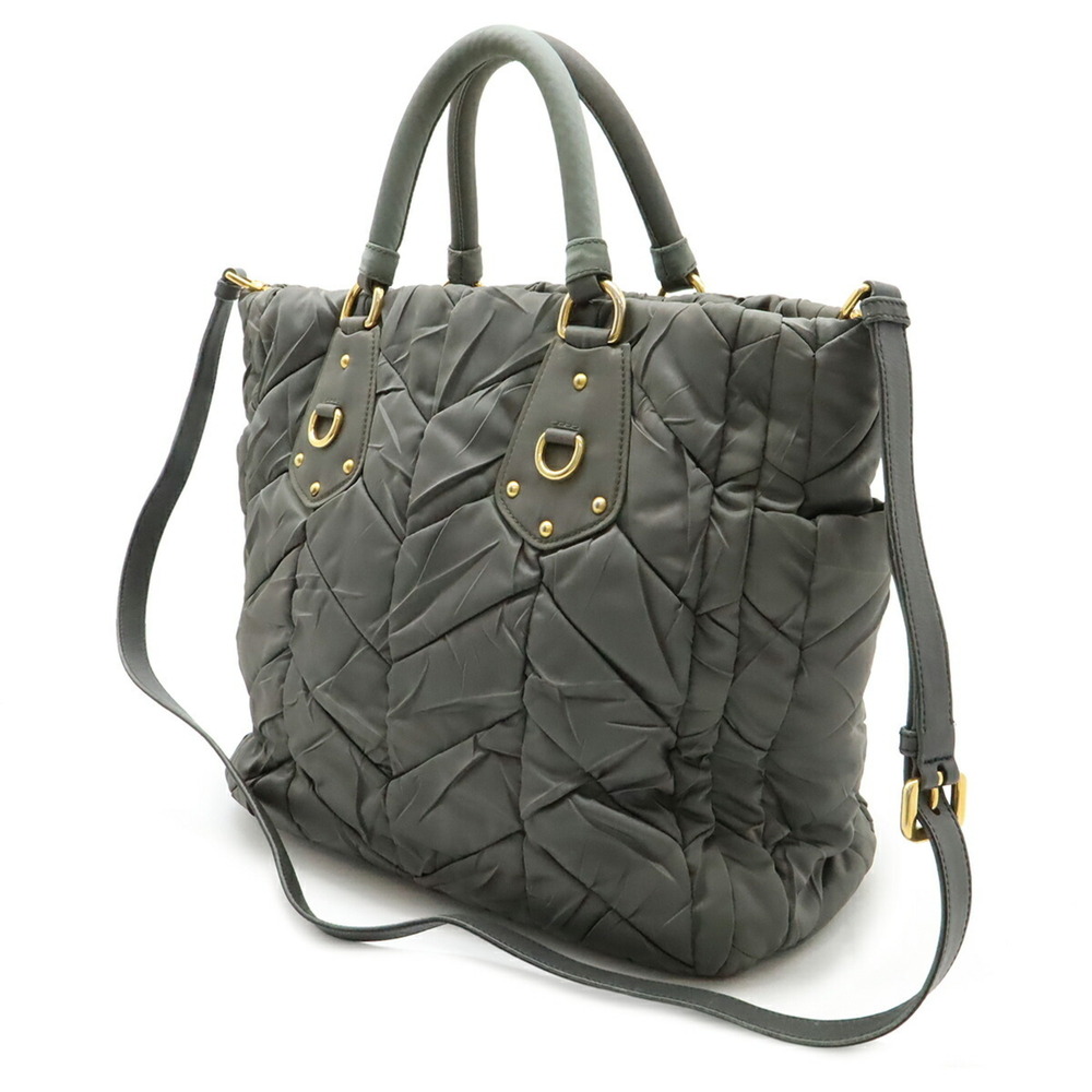 PRADA Green Leather Shoulder Bag - Picture 3 of 10